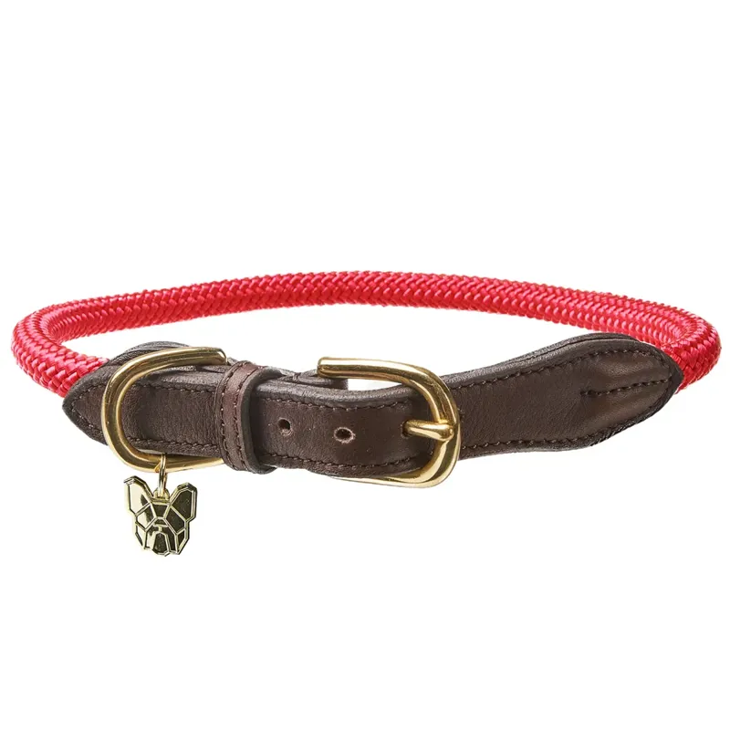 Shires Digby and Fox Fine Rope Collar - Red